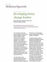 Developing better change leaders